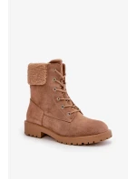 Dámske členkové topánky QT86 Taupe Brown - Seastar