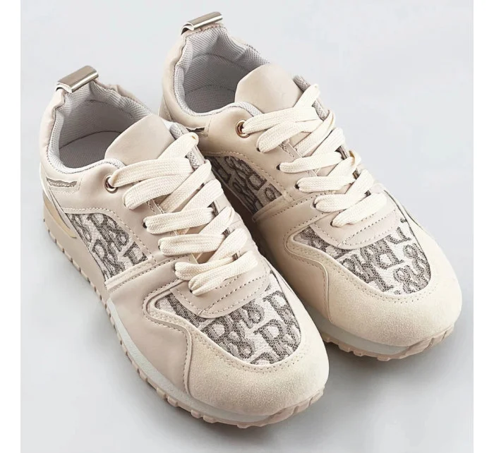 Béžové dámske tenisky adidasky so zvýšenou podrážkou (666-20) Béžové dámske tenisky adidasky so zvýšenou podrážkou (666-20)