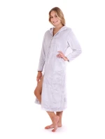 Dámsky župan Siena s kapucňou na zips 3656 Light Grey - Vestis