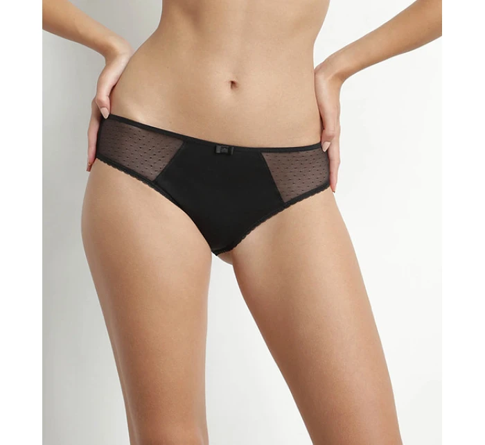 Dámske nohavičky z bio bavlny DIM GENEROUS COTTON BIO SLIP - DIM - čierna