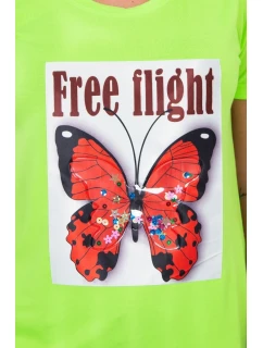 Zelená neónová blúzka Free Flight