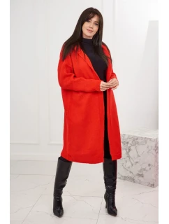 Sveter s kapucňou červený