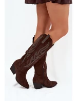 Dámské Boty Se Na Podpatku Čokoládové model 21704697 - Boto