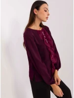 Blúzka LK BZ 506673.36 tmavo fialová