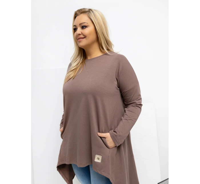 Tunika RV TU model 21807962 jasny brązowy - FPrice Tunika RV TU model 21807962 jasny brązowy - FPrice