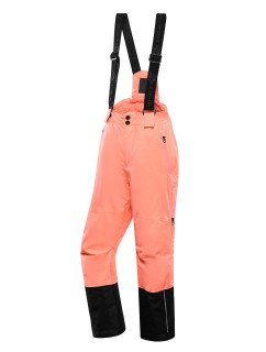 Detské lyžiarske nohavice s ptx membránou ALPINE PRO FELERO neon salmon