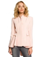 Asymetrický frak s golierom a zapínaním na gombíky M165 - čierny - Moe