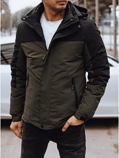 Kurtka męska zimowa z kapturem zielona FashionStreet TX4896