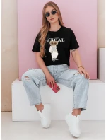 Dámské tričko s medvídkem černé Dstreet model 21988866 - FashionStreet Dámské tričko s medvídkem černé Dstreet model 21988866 - FashionStreet