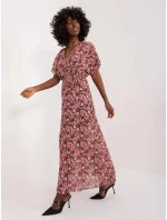 Čierno-ružové dámske letné kvetinové šaty (9656) Čierno-ružové dámske letné kvetinové šaty (9656)