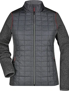 JN Dámská pletená hybridní bunda 02.0 grey melange/anthracite melange model 22489293 - Daiber