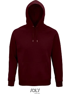 SOL'S Stellar Unisex raglánová mikina s kapucí z bio bavlny model 22525171 burgundy