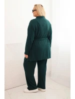 Dámsky 3-dielny set Plus Size tmavo zelená Dámsky 3-dielny set Plus Size tmavo zelená