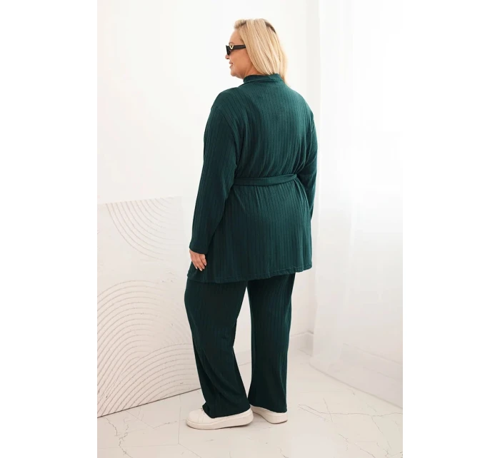 Dámsky 3-dielny set Plus Size tmavo zelená Dámsky 3-dielny set Plus Size tmavo zelená
