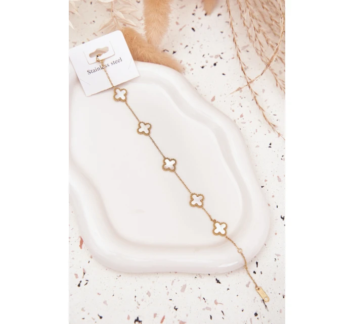 Náramek S Přívěsky Nerezová Ocel Zlatá Perla Náramek S Přívěsky Nerezová Ocel Zlatá Perla