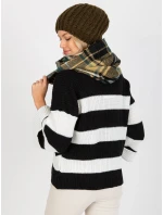 Tunelová šála AT KM model 17833745 černá a béžová - FPrice