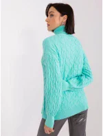 Sweter AT SW model 19040899 mietowy - FPrice Sweter AT SW model 19040899 mietowy - FPrice