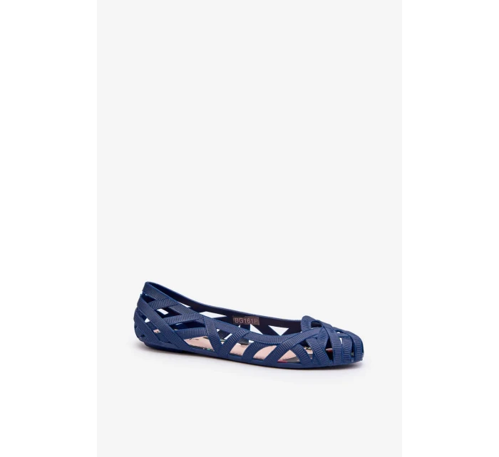 Dámske gumové baleríny Navy Blue Salam