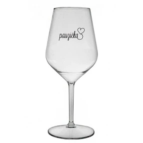 PAUZIČKA - čirá nerozbitná sklenice na víno 470 ml