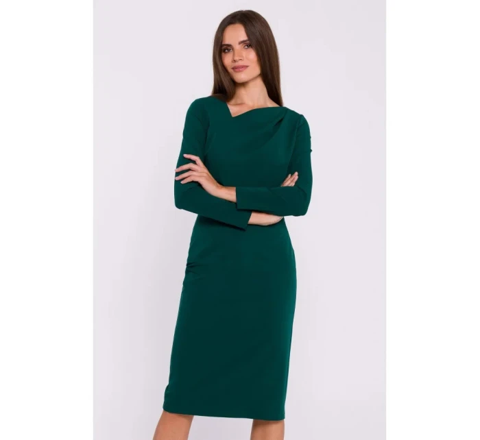 Dámske šaty S376 Tmavo zelená - Stylove