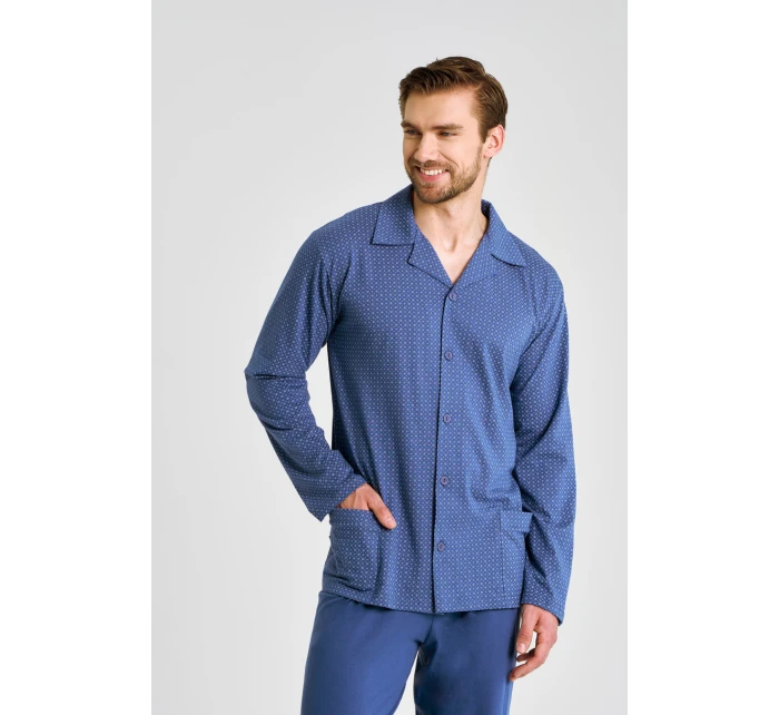 3485 PÁNSKE PYŽAMO S DLHÝM ZIPSOM DEREK 5XL-6XL