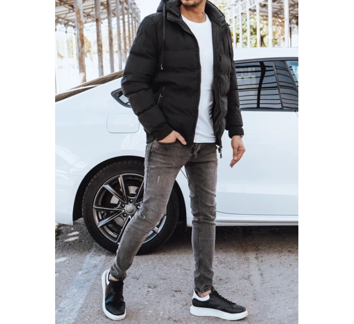 Pánska obojstranná bunda čierna FashionStreet TX4298