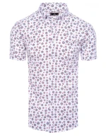 Pánske biele tričko s krátkym rukávom FashionStreet KX1021 Pánske biele tričko s krátkym rukávom FashionStreet KX1021