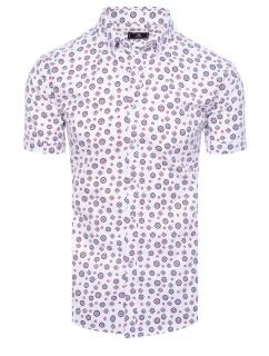 Pánske biele tričko s krátkym rukávom FashionStreet KX1021