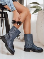 Dámske látkové topánky modré Dstreet ZY1275