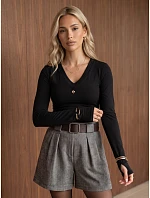 Bluzka damska czarna model 22394703 - FashionStreet Bluzka damska czarna model 22394703 - FashionStreet