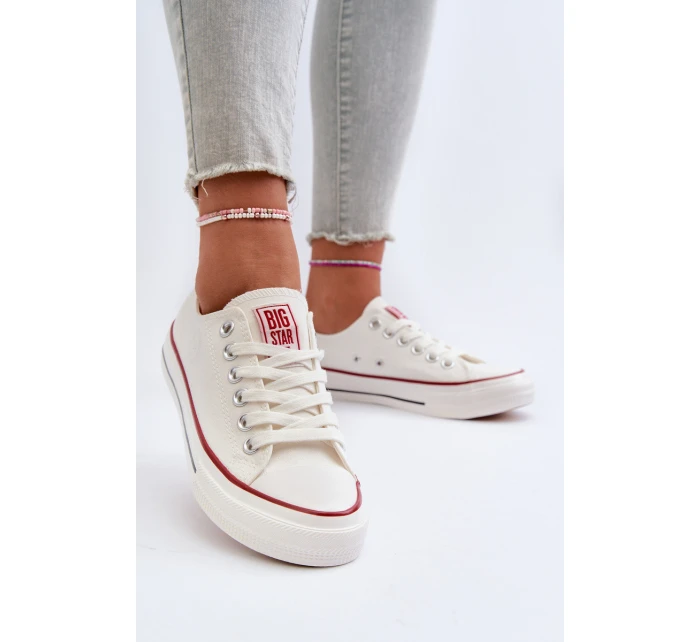 Nízké dámské tenisky Big Star model 21654837 Bílé - Big Star Shoes Nízké dámské tenisky Big Star model 21654837 Bílé - Big Star Shoes