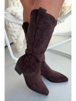 Kozačky Kovbojky Dámské Čokoládové Jazelle