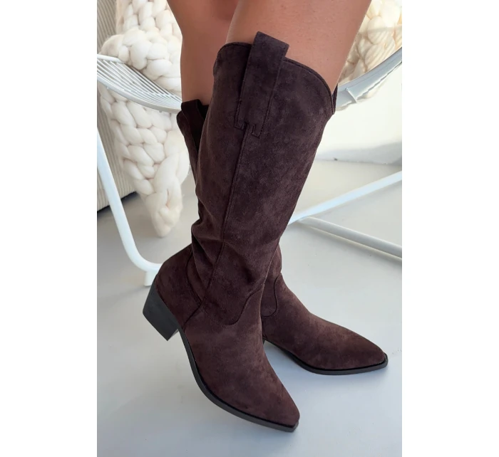 Kozačky Kovbojky Dámské Čokoládové Jazelle