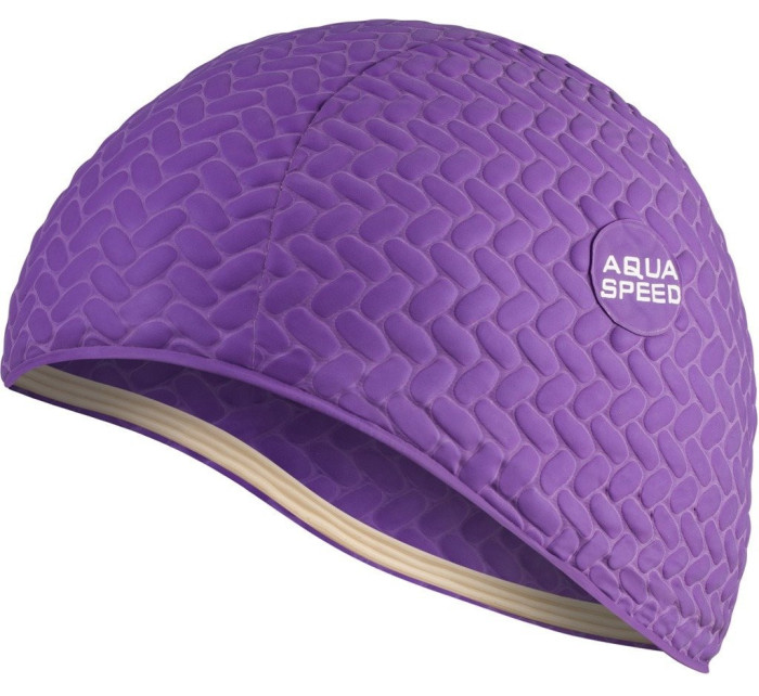 AQUA SPEED Plavecká čepice pro dlouhé vlasy Bombastic Tic-Tac Violet