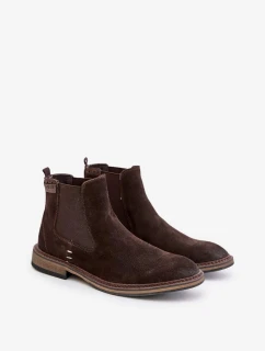Semišové členkové topánky Chelsea Pánske Big Star OO174155 Brown