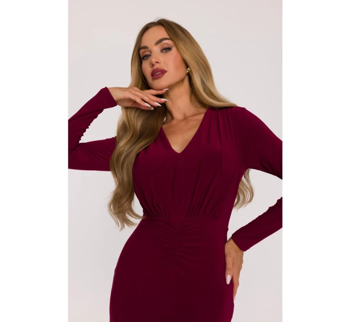 Dámske šaty M891 Bordeaux - MOE