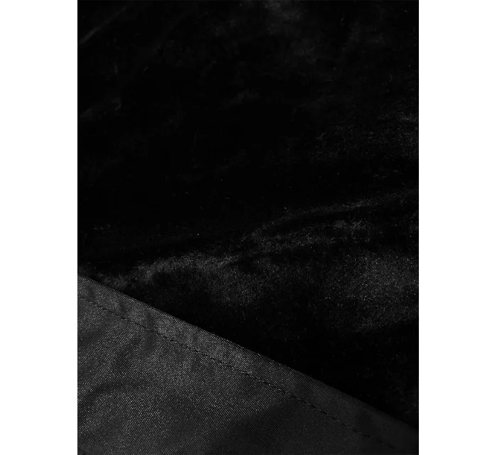 Dámska zimná bunda S'West s kožušinou Black and White (R558-1026)