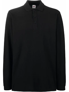 Premium Polo LSL Piqué polo s dlouhým rukávem model 22456798 black - Fruit of the Loom