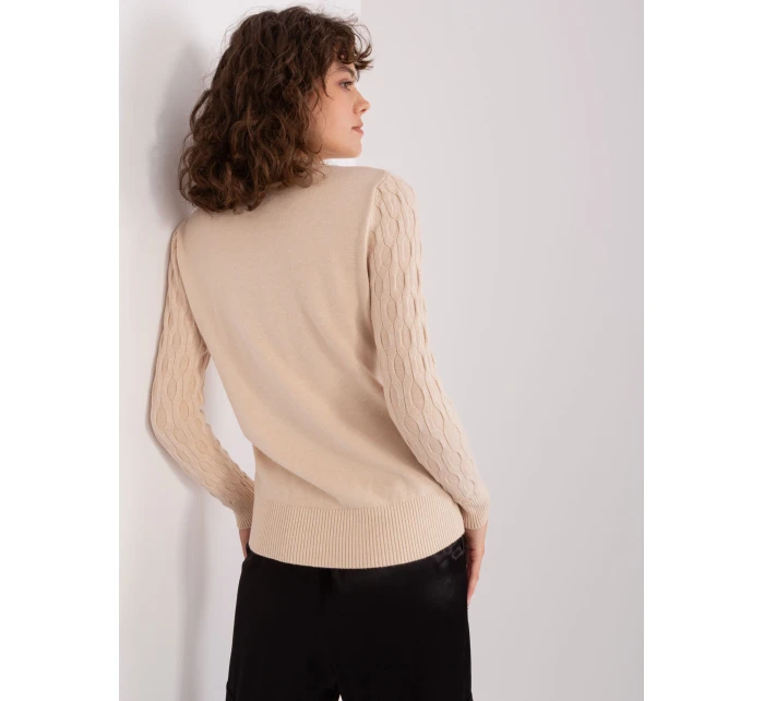 Sweter AT SW  jasny beżowy model 21888811 - FPrice