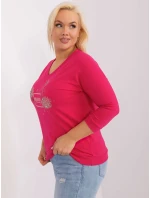 Bluzka RV BZ model 19349276 fuksjowy - FPrice Bluzka RV BZ model 19349276 fuksjowy - FPrice
