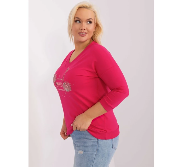 Bluzka RV BZ model 19349276 fuksjowy - FPrice Bluzka RV BZ model 19349276 fuksjowy - FPrice