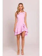 mini šaty cukrově růžové model 20970668 - Moe