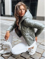 Dámská přechodná prošívaná bunda zelená Dstreet model 21970033 - FashionStreet