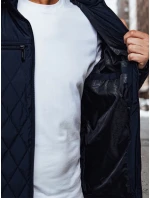 Pánská prošívaná bunda s kapucí tmavě modrá Dstreet model 21982972 - FashionStreet