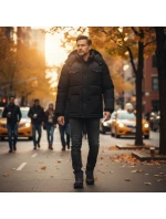 Geografické Nórsko Pánska bunda BAREDA DB BLACK MEN 096 BLACK (WY3882H/GN-NOIR)