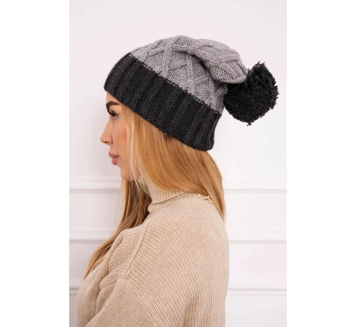 Milano fleecová čiapka K203 svetlo šedá + grafitová