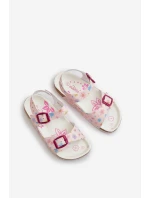 Dětské sandály s květinami a Růžové model 21662597 - EVENTO