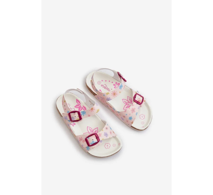 Dětské sandály s květinami a Růžové model 21662597 - EVENTO