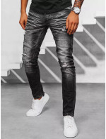 Čierne pánske džínsové nohavice Dstreet UX3949