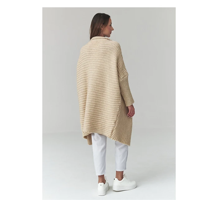 Zapínanie svetra model 226881 Makadamia Zapínanie svetra model 226881 Makadamia